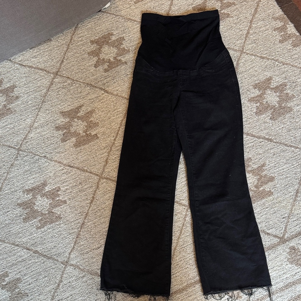 1822 Denim Black Maternity Flare Jeans